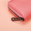 Fashion Multi Slot Card Holder PU Leather Zipper Small Wallet Solid Color Coin Pouch Men Women