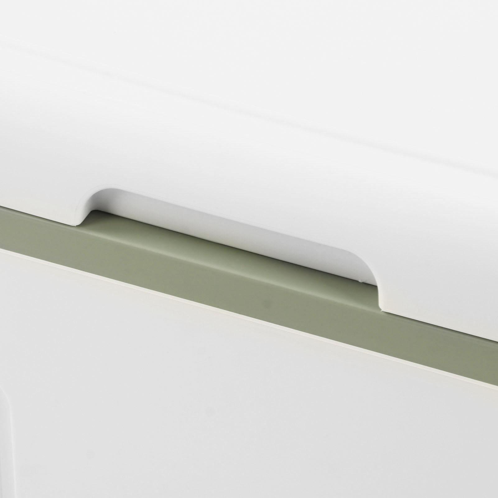 22L Portable Cooler White and Green Food Grade PP Insulation Cooler Box for Camping Outdoor Picnic