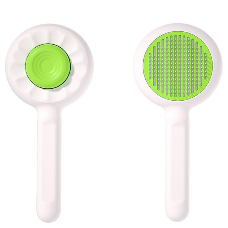 Dog Comb One-click Pet Hair Remover Self Cleaning Dogs Brush Massage Cat Brush Dog Grooming Dogs Hair Comb Pet Accessories Combs