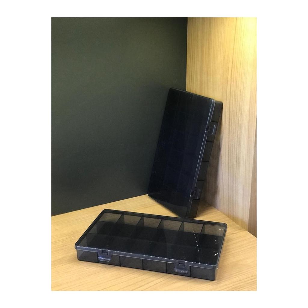 Smoked 2 Pieces 18 Compartments Necklace Ring Jewelry Box With Lid Sewing Box Organizer Organizer Box