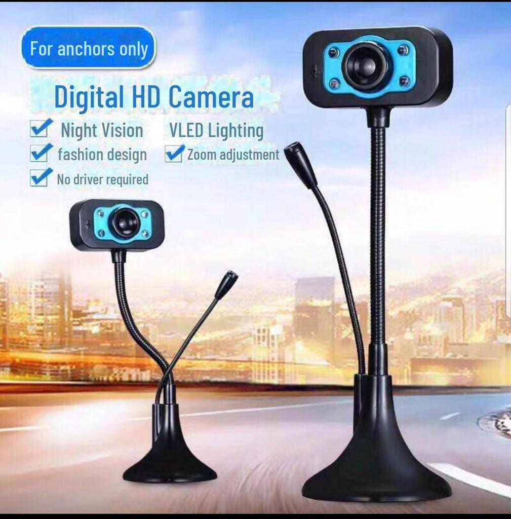 1080P HD Webcam for Live Streaming, Internet Celebrity Anchors, and Video Conferencing; Plug-and-Play, Multiple Models Available