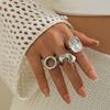 DIEZI Fashion Irregular Gold Silver Color Metal Finger Rings For Women Girls Men Punk Vintage Knuckle Joint Ring Jewelry