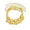 Fashion Gold Color Waist Chain Coin Tassel Handmade Bridal Jewelry Belt Metal Ethnic Style Waist for Wedding Gown Long Dress
