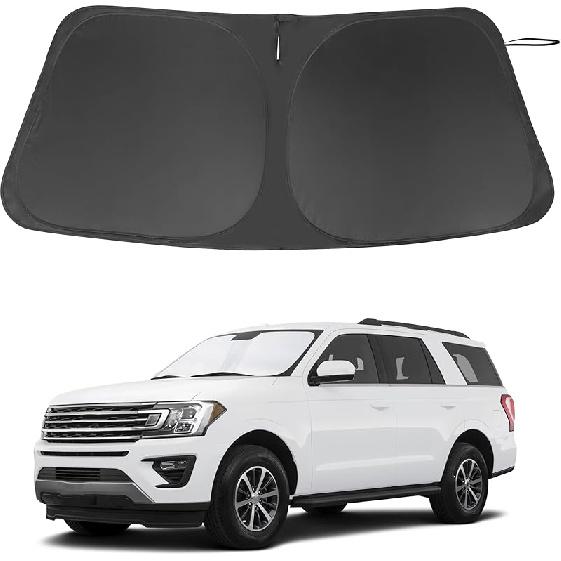 TINGLU Sun Shade For Tesla Model X Tesla X 2016-2024 2025 Accessories Windshield Sun Shade Window Shade UV Rays Protection Sun Visor Cover With