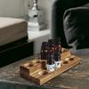 Distressed Wood Cosmetic Display Stand with 11 Slot for Essential Oils Nail Polishes and Lipsticks Storage Organization