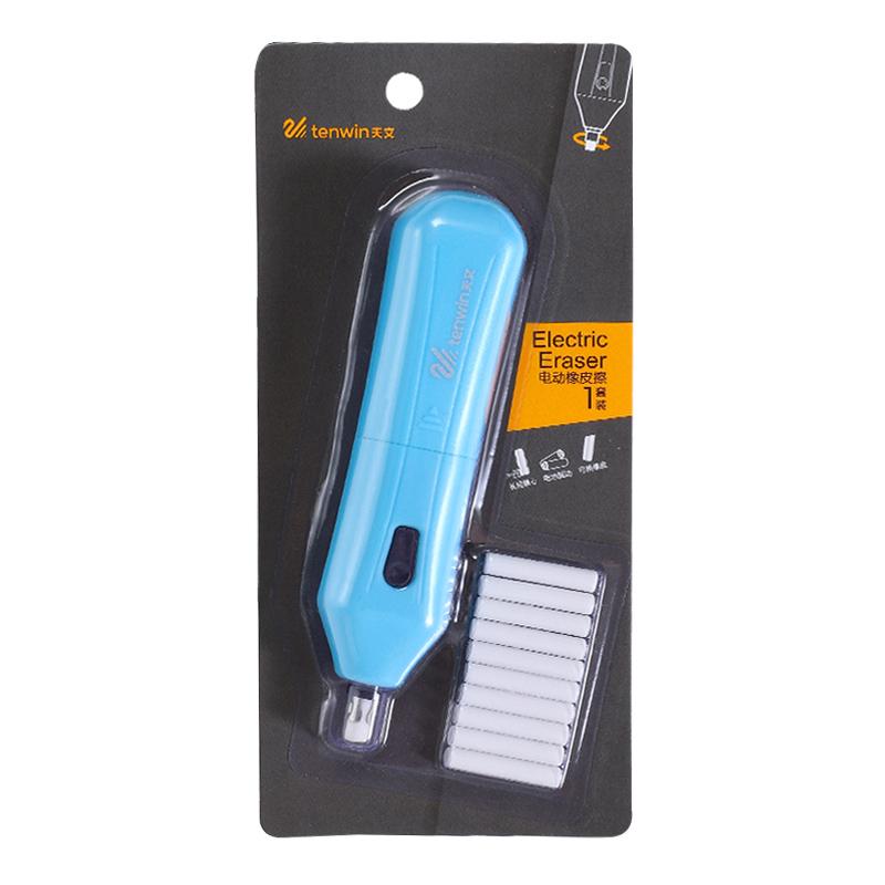 1pcs Pratical Battery Operated Electric Eraser with 10 Replacement Refills New
