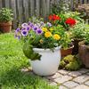 Cute Resin Frog Flower Shaped Pot Decoration Realistic Decorative Frog Statue Creative Garden Statue Bonsai Decor