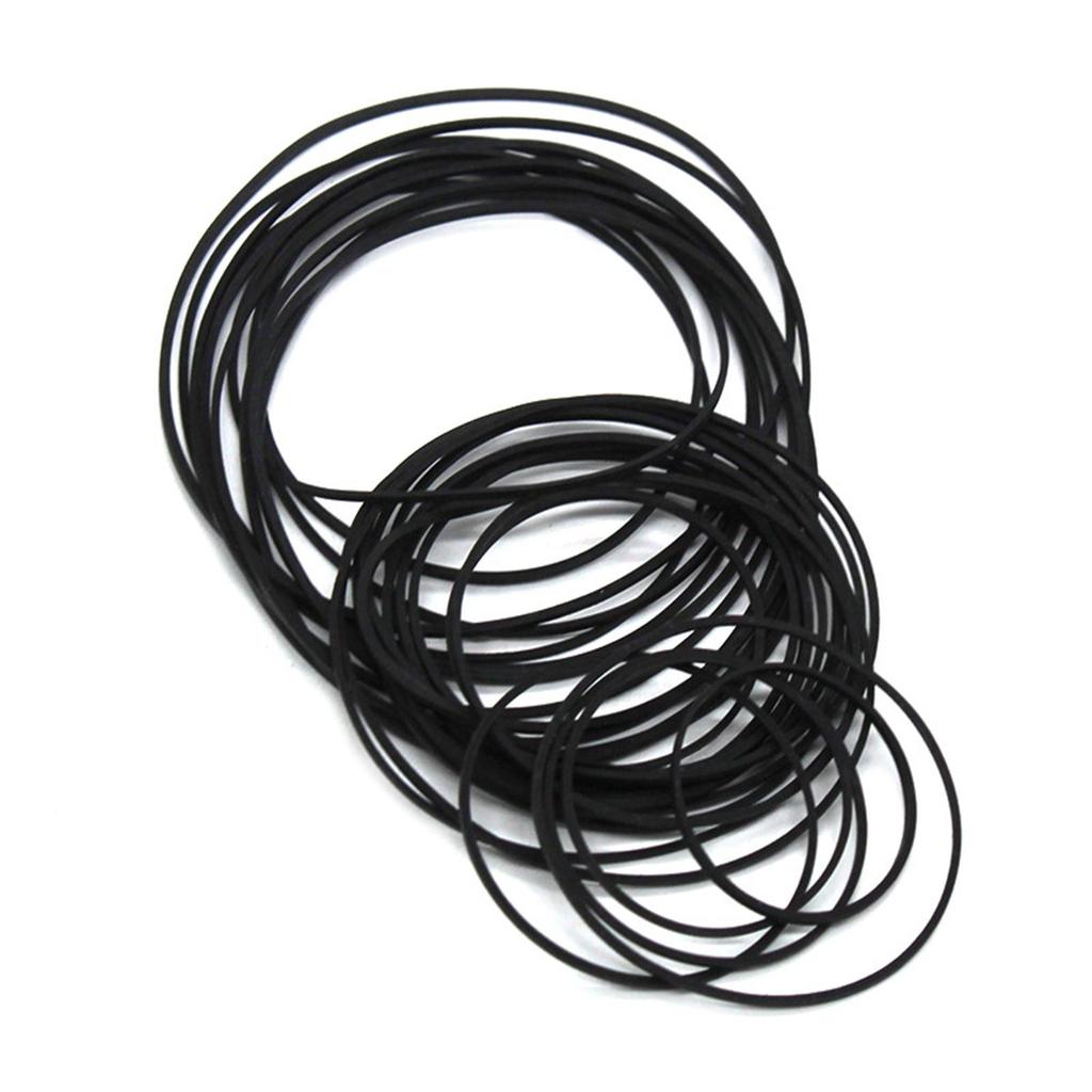 28Pcs Transmission Belt Round Belting Pulley Rubber Band Belts