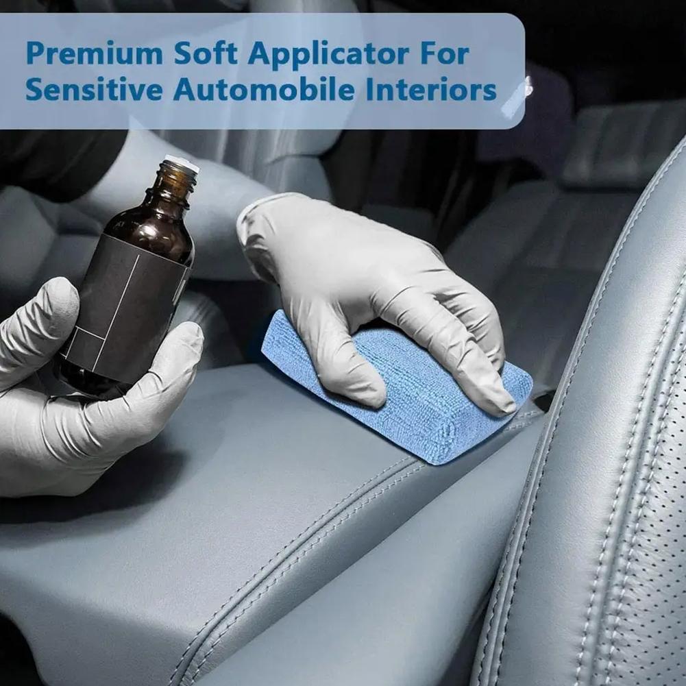 Autoreinigungsschwammtücher Autoreinigungstücher Auto Wachs Polierpad Autoaufbereitung Mikrofaser-Applikatoren (Packung mit 8 Stück)