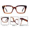 JO Stylish Reading Glasses with Blue Light Retro Square with Case Women's Blocking, Design, Brown, 1.50mm,