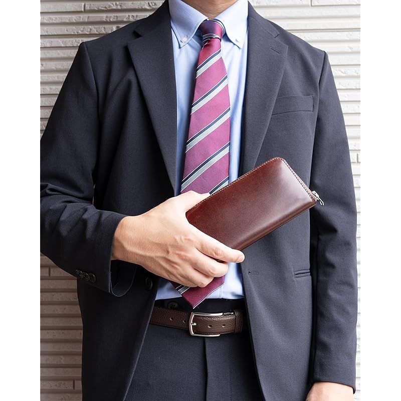 [L.Venue] Cordovan wallet Shinki Leather tochigi leather long wallet long wallet round zip genuine leather leather made in Japan Leather Venue