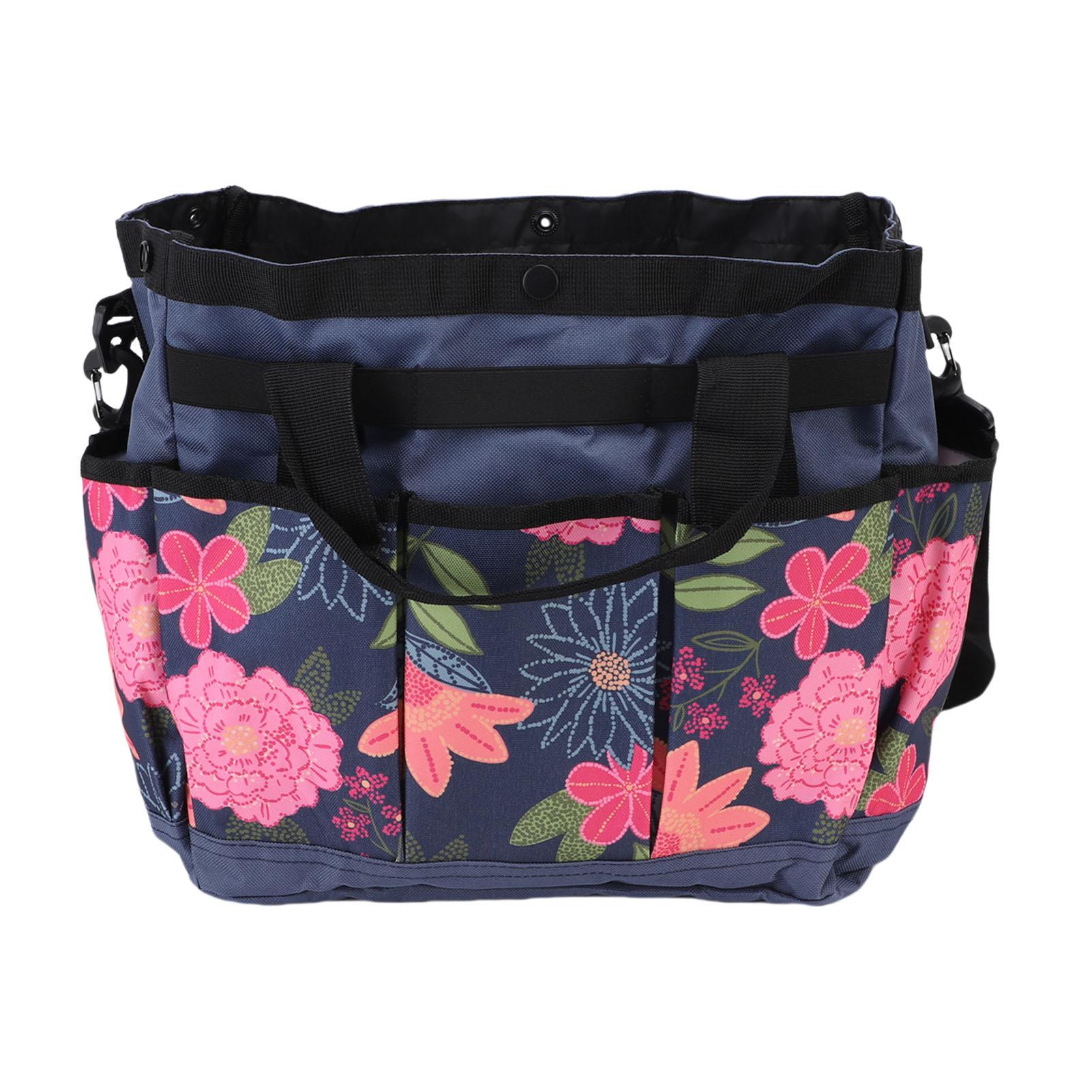 

Garden Tool Bag Oxford Cloth Floral Portable Gardening Tool Kit Holder Organizer with Multiple Pockets and Handle for