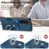 Retro Artificial Leather Wallet Phone Case with Ring Holder for Samsung Galaxy Z Fold 7 6 5 4 3 Fold7 Fold6 5G Card Slot Cover