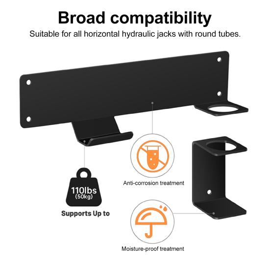 Suporte de Parede para Macaco Hidráulico de Piso Rack Organizador Carga Forte Fácil de Instalar Universal para Carro Macaco Hidráulico de Piso