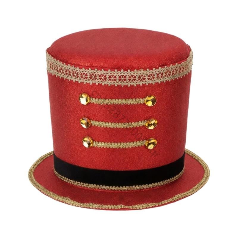 Elegant Band Cap For Holiday Parades Adult Unisex Toy Soldier Hat With Adjustable Head Size AXYD