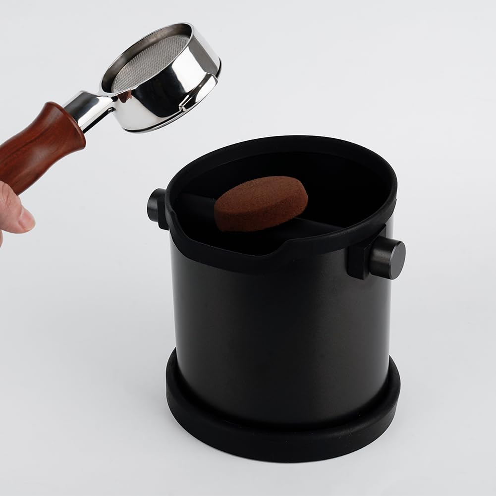 Watchget Knock Box, Espresso Knock Box, Coffee Knock Box, Knock Box, Coffee Grounds Bucket, Large Capacity 1.8L, Removable Stainless Steel, for Home