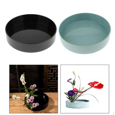 2x Round Ikebana Suiban Vase Pot Bonsai Flower Container