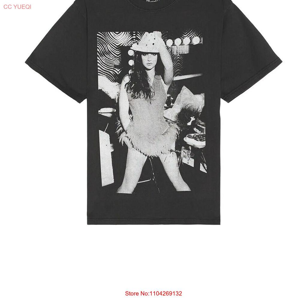 Britney Spears Pose Boxy Retro Style Cotton T Shirt AHN00198 Vintage Washed Fashion Stylish Soft Homme Top For Everyday Wear