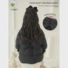 Wulibu Girls' Stylish Mid-Length Down Jacket with Ribbed Cuffs - 2025 Winter Collection