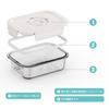 Vacuum Seal Glass Food Storage Containers with Sous Vide Bags, Meal Prep Containers with Airtight Locking Lids for Lunch, Picnic, Oven & Freezer Safe,