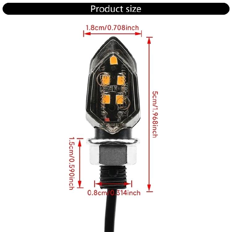 Bright LED Motorcycle Turn Signal Lights Waterproof ABS Housing Easy Installation 12V 1W For Most Models