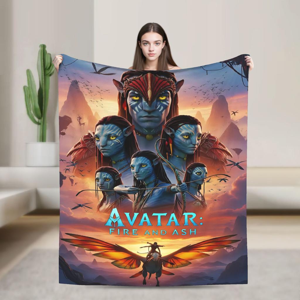 2025 Avatar 3 Movie Knitted Blanket   Fuzzy Throw Blanket Bed Sofa Personalised Soft Warm Bedsprea