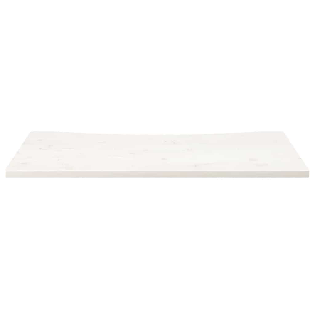Desk Top, White, 100X50X2.5 Cm, Solid Pine Wood
