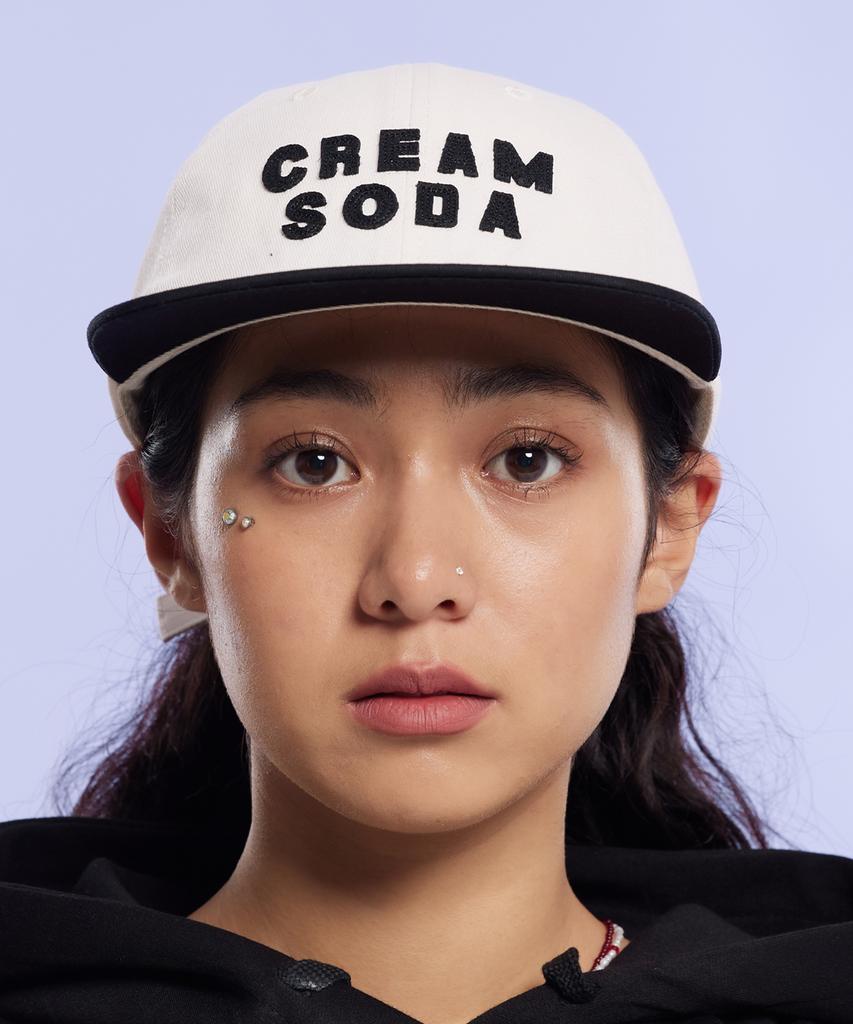 CREAM SODA LAB Applique Panel Ball Cap Black