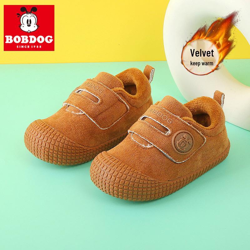 

Babu Dou Cotton Baby Walking Shoes, Winter Plus Velvet Warmth, Soft Sole for Infant and Toddler Boys and Girls. Size 15 / 12.2cm