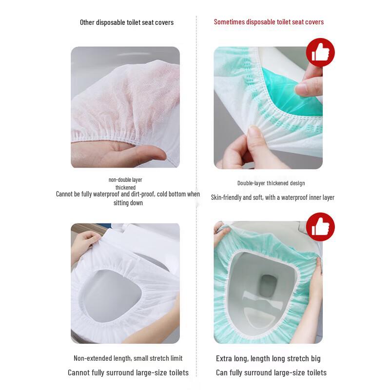 Disposable Travel Toilet Seat Covers, 150-Count