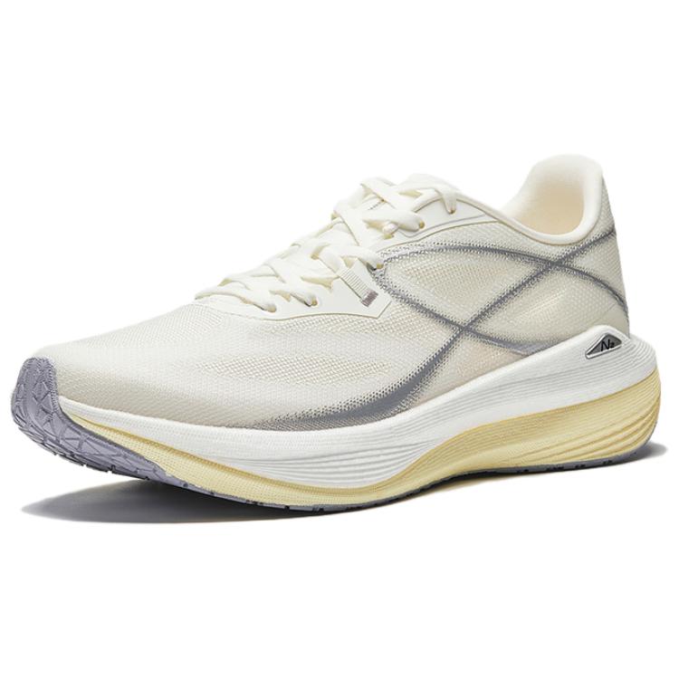 Anta Slip Resistant Abrasion Resistant Low top Casual City Commuting Running Shoes Men's Beige Silver 112525532A-3