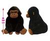 Amuse Big Kuttari Gorilla (Dark Black) Plush Toy, Sitting Height: Approx. 38cm, 703948