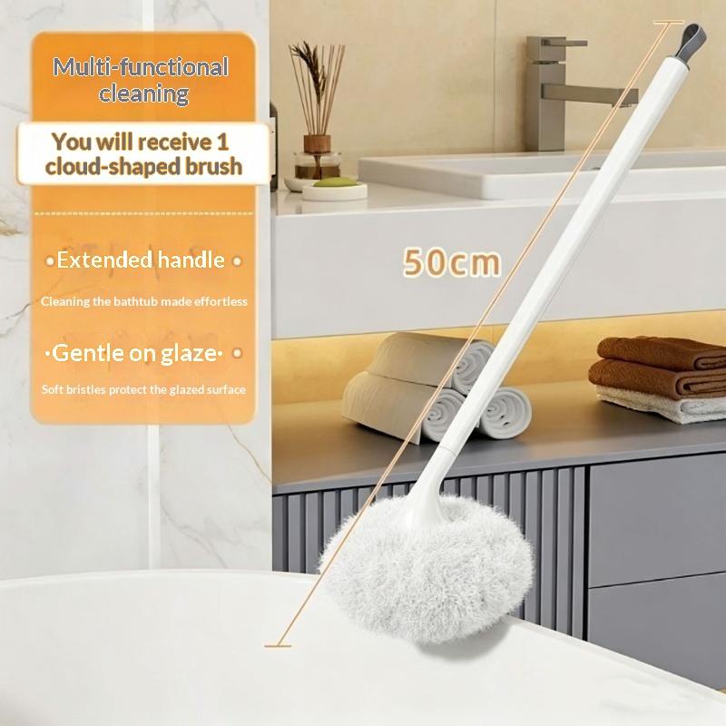 Cloud Long Handle Bathroom Scrub Brush Rotating No Dead Corner Floor Tile Wall Cleaning Tool For Kitchen & Bathroom