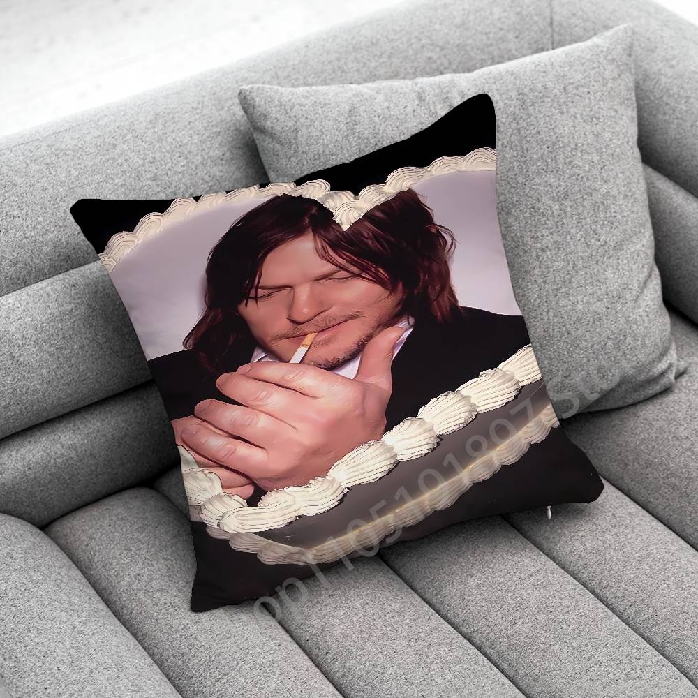 D-Daryl Dixon Throw Pillow Case For 55X55Cm 40X40Cm 45X45Cm 50X50Cm 30X30Cm Square Office Pillowship Cover Peach skin 18*18(CM)-1Pcs