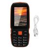 Big Key Phone 2.6in HD Screen 0.13MP Dual SIM Dual Standby 2G Mobile Phone with Side Key Flashlight Orange