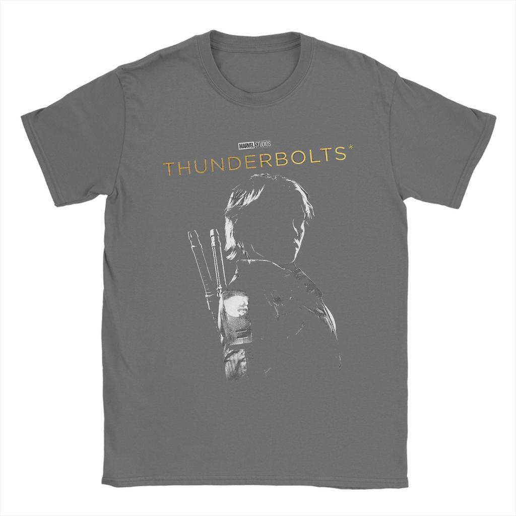 Men's T-Shirt Thunderbolts Yelena Silhouette Comic Vintage 100% Cotton Tee Shirt Short Sleeve  T Shirt Round Neck Clothing Party
