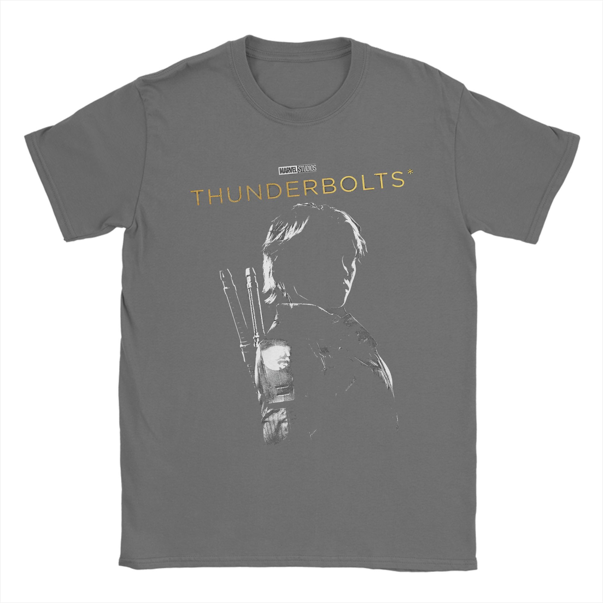 

Men s T-Shirt Thunderbolts Yelena Silhouette Comic Vintage 100% Cotton Tee Shirt Short Sleeve T Shirt Round Neck Clothing Party 4XL