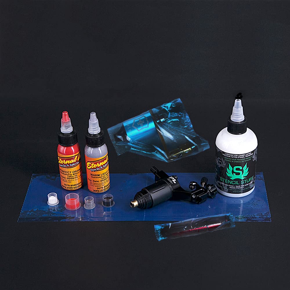 Blue Barrier Film Roll (1200 Sheets) Adhesive Tape for Dental, Tattoo, Makeup - Polyethylene, 4'' X 6''