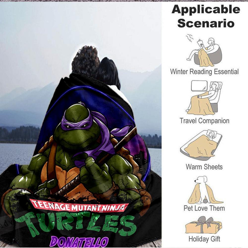 1pc Turtles Blanket Versatile for Couch, Office Bed