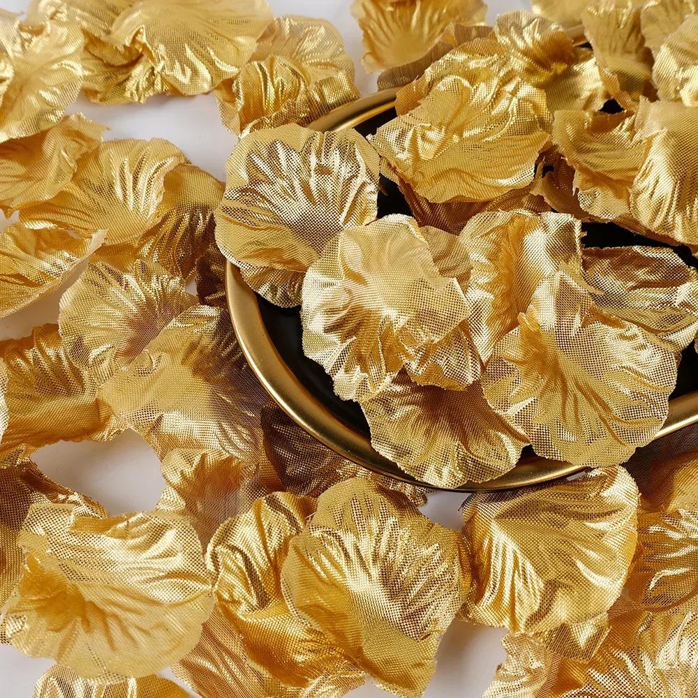 Colorful Artificial Fake Rose Petals Red Black Simulation Silk Flowers Petal Wedding Valentines Day Romantic Party Decoration