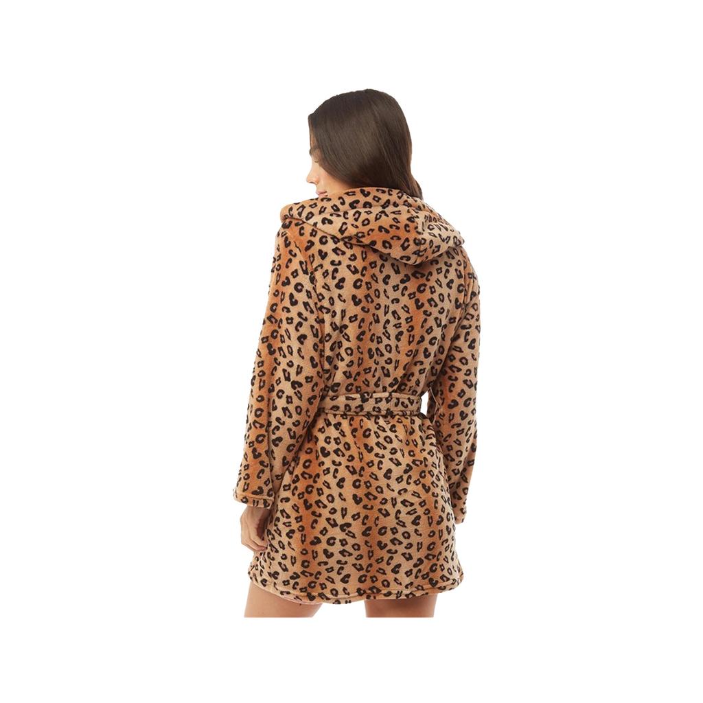 BRAVE SOUL Womens/Ladies Leopard Print Dressing Gown