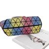 Women's Bucket Bag Rainbow Shoulder Bag Geometric Rhombus Handbag Oblique Span Bag Versatile Fashion Women's Bag