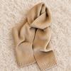 Solid Color Pure Wool Scarf Skin-Friendly Neck Warmer Wrap Wool Knitted Scarf  Autumn Winter
