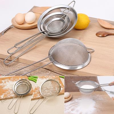 Stainless Steel Wire Fine Mesh Oil Strainer Flour Sifter Sieve Strainers DIY Kitchen Tools