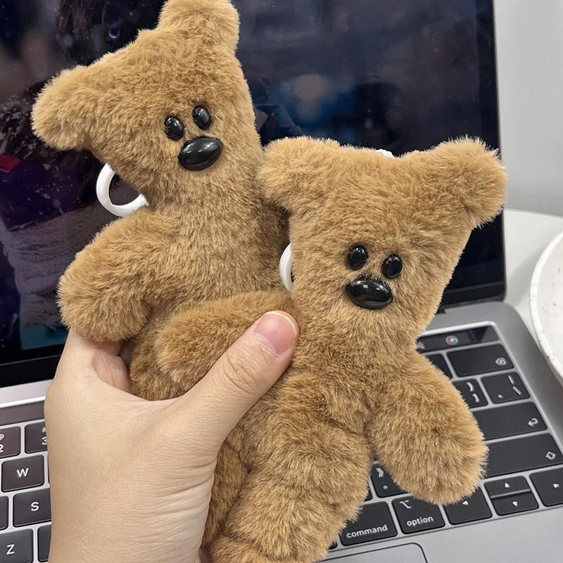Bear Plush Doll Toy Cartoon Keychain Pendant Soft Stuffed Doll Backpack Car Bag Key Ring Decor Kid Gift 2023 Trend