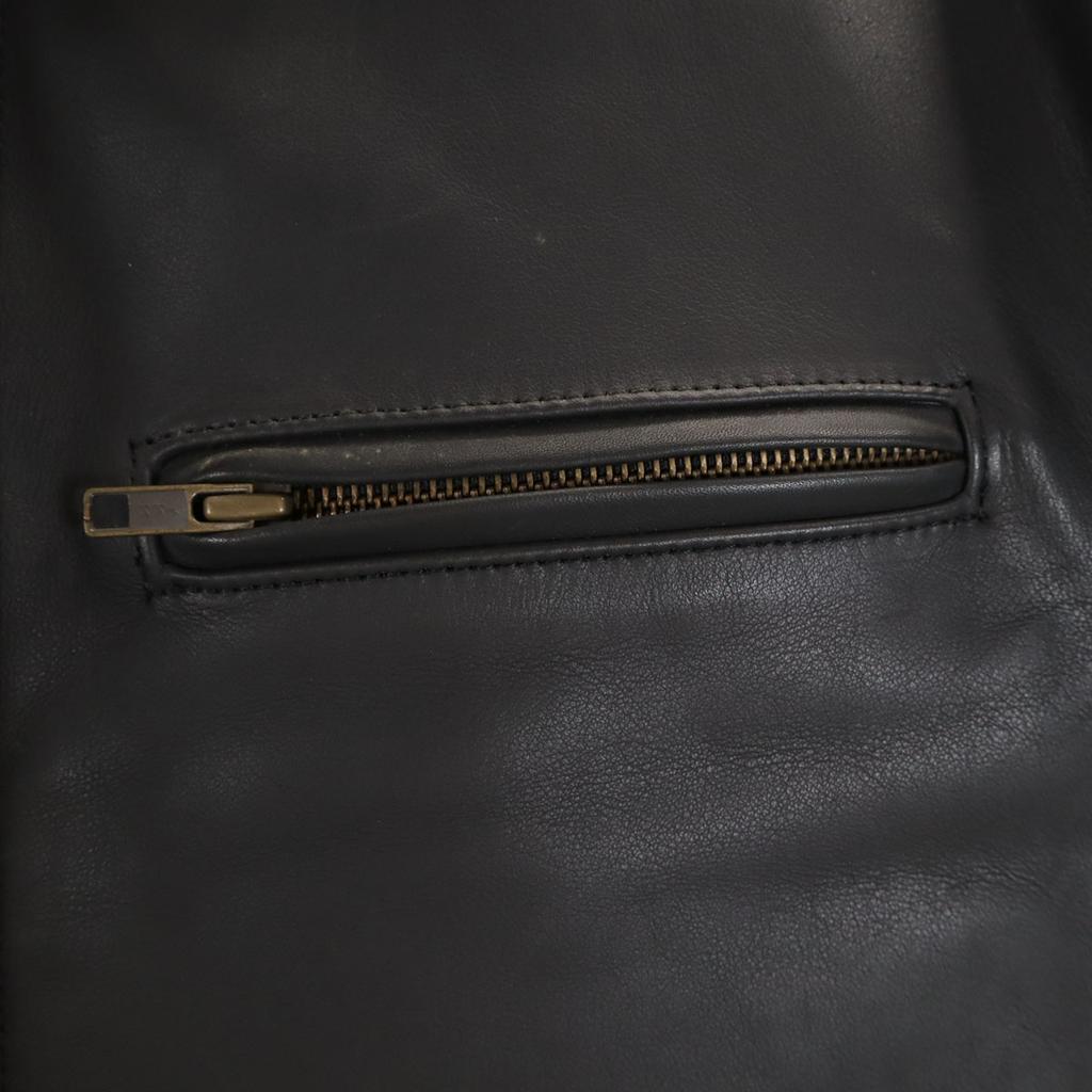 Harley Davidson Kurtka motocyklowa ze skóry naturalnej 36 czarna pojedyncza Męska Używana