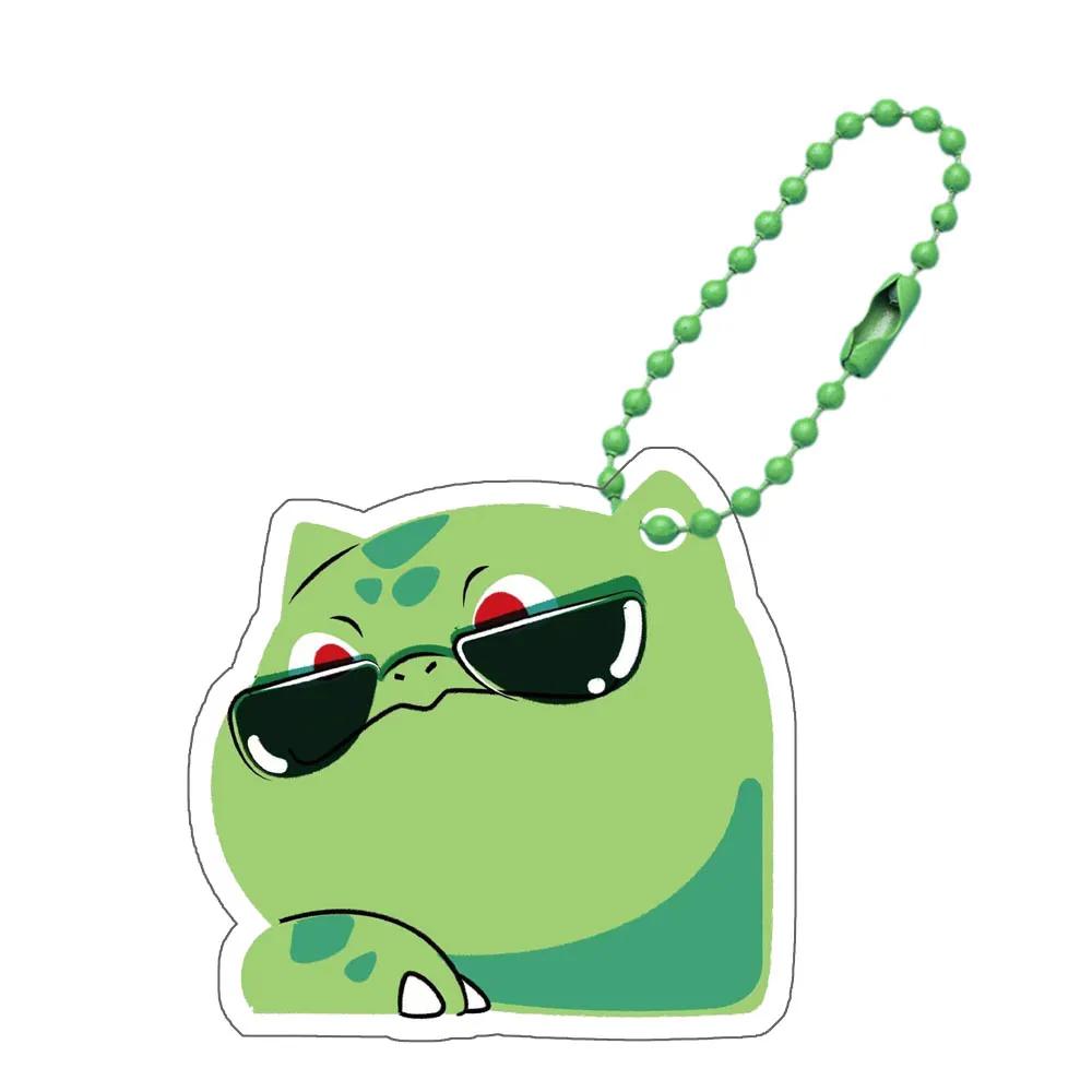 Anime Pokemon Charmander Psyduck Bulbasaur Gengar Squirtle Jigglypuff Mew Snorlax Pikachu Acrylic Keychain Bag Pendant 5cm Gifts