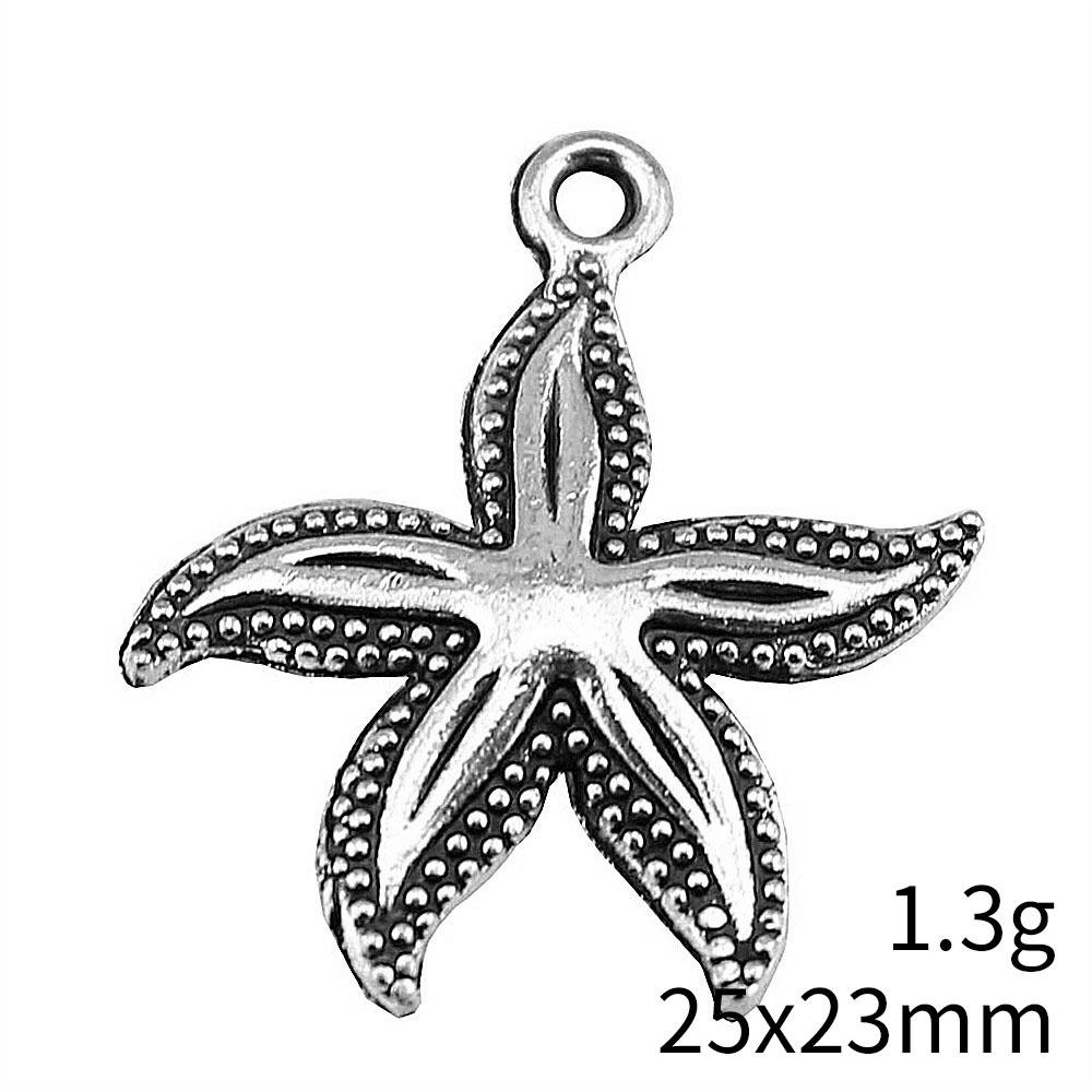 Seestern Meeres-Charms Kollektion Tier-Charms Für Strand-Thema DIY Armband Halskette Schmuckherstellung Zubehör Für