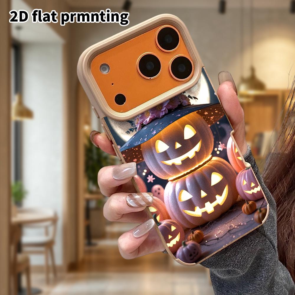 Phone Case: Lambskin 2D Flat Samsung Galaxy A34 A35 M05 M06 S20 S22 S21 FE Plus 5G Protective Case, Dreamy Pink Pumpkin, Christmas and Halloween Gift