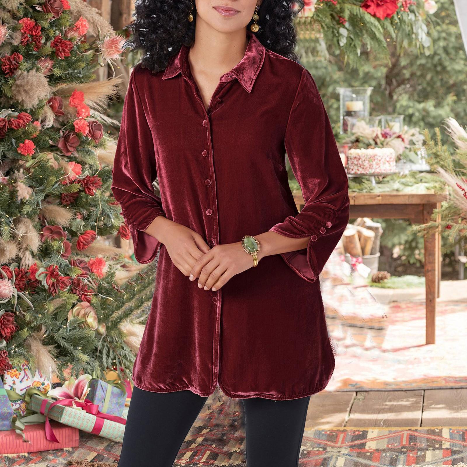 

Женская однотонная повседневная куртка-рубашка с длинными рукавами и разрезом, украшенная узором «канареечный» XL винный